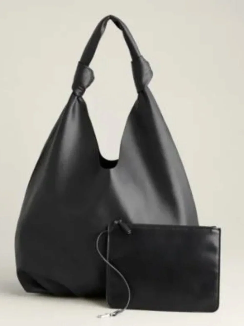 Elizabeth & James Black Knotted Hobo Bag NEW